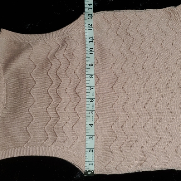 ROMEO + JULIET COUTURE Pinkish Peach Chevron Sweater Mini Dress-EUC-Sz XS - Picture 12 of 15